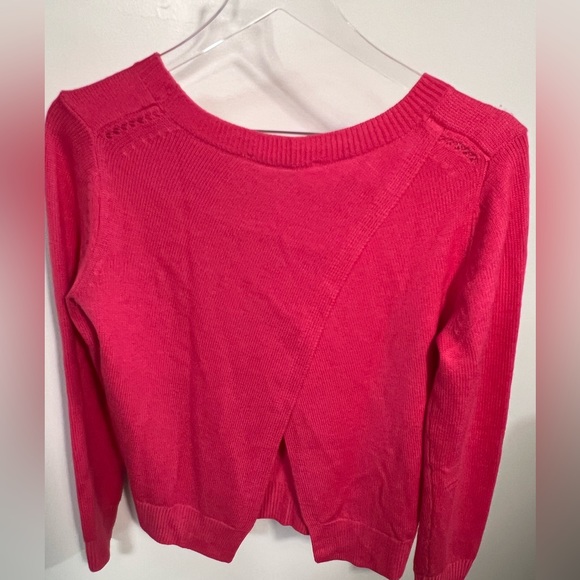 Athe by Vanessa Bruno Barbie pink wrap back sweater size S-M - Picture 2 of 7
